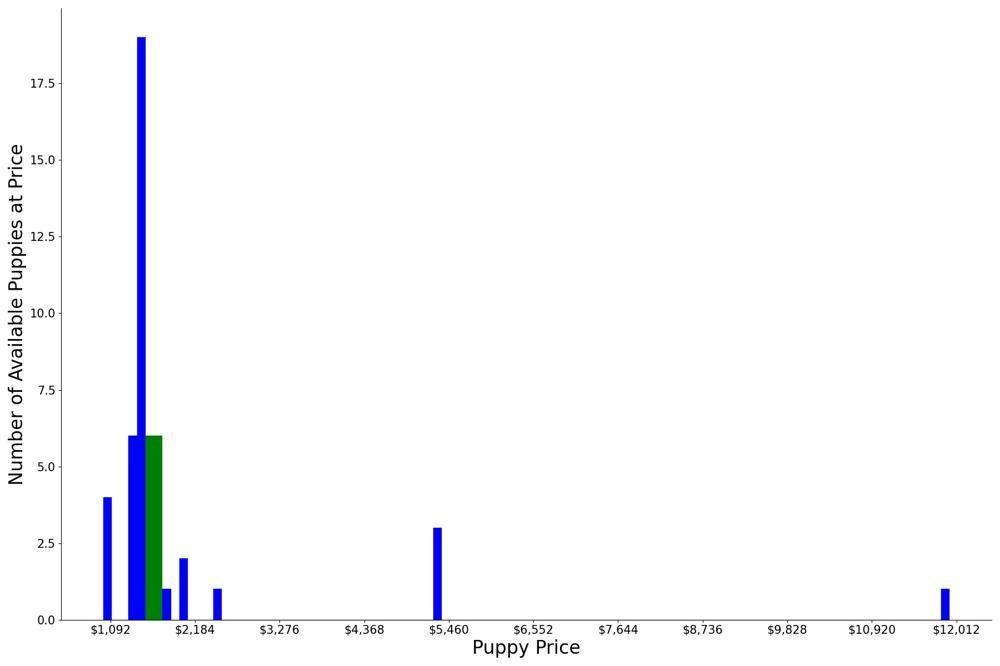 A breakdown of the prices of Basenjis