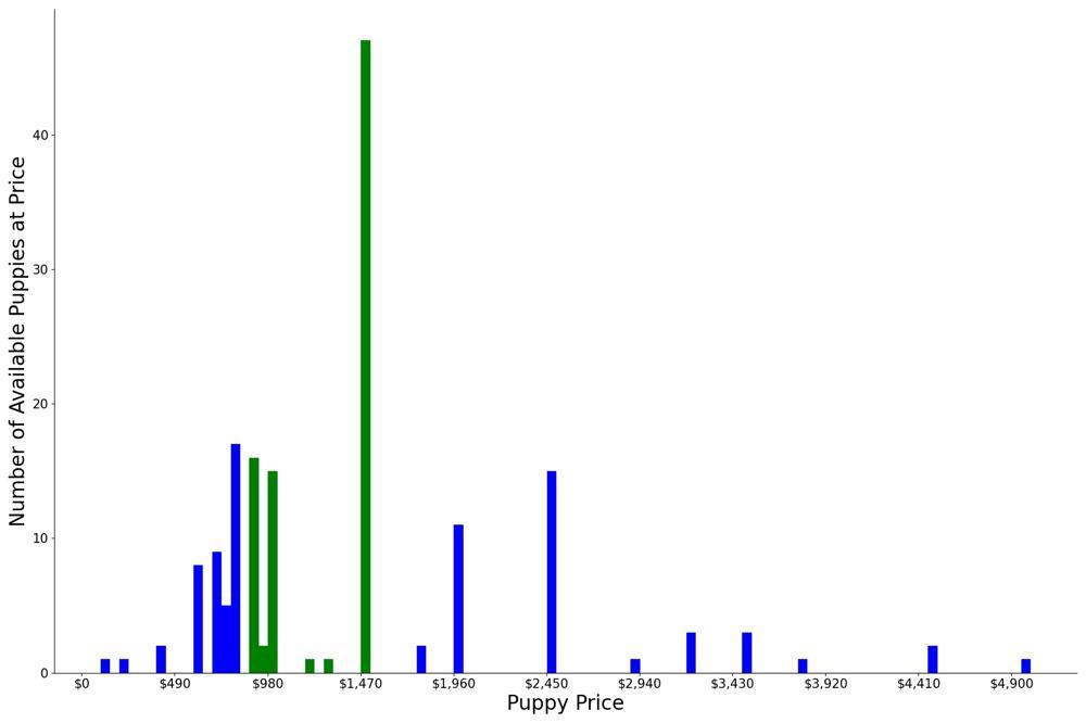A breakdown of the prices of Dutch Shepherds